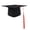 Red, variant on Joernso Bachelor Cap with Tassels Flat Top Wide Brim Graduation Hat Men Women Schools Graduation Ceremonies Bachelor Hat