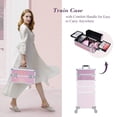 thumbnail image 3 of Rolling Makeup Trolley Train Case Adazzo 4 en 1, color rosa brillante, 3 of 7