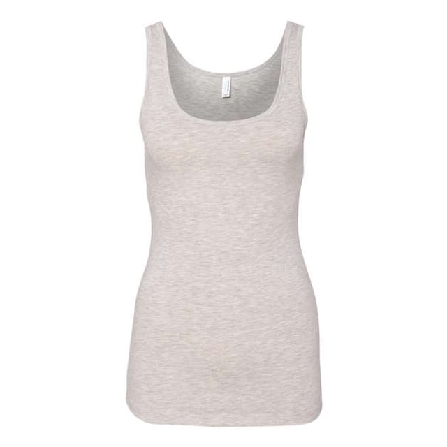 NEXT LEVEL APPAREL The Jersey Tank para mujer (3533)-LT HEATHER GREY-L Ropa de siguiente nivel 3533