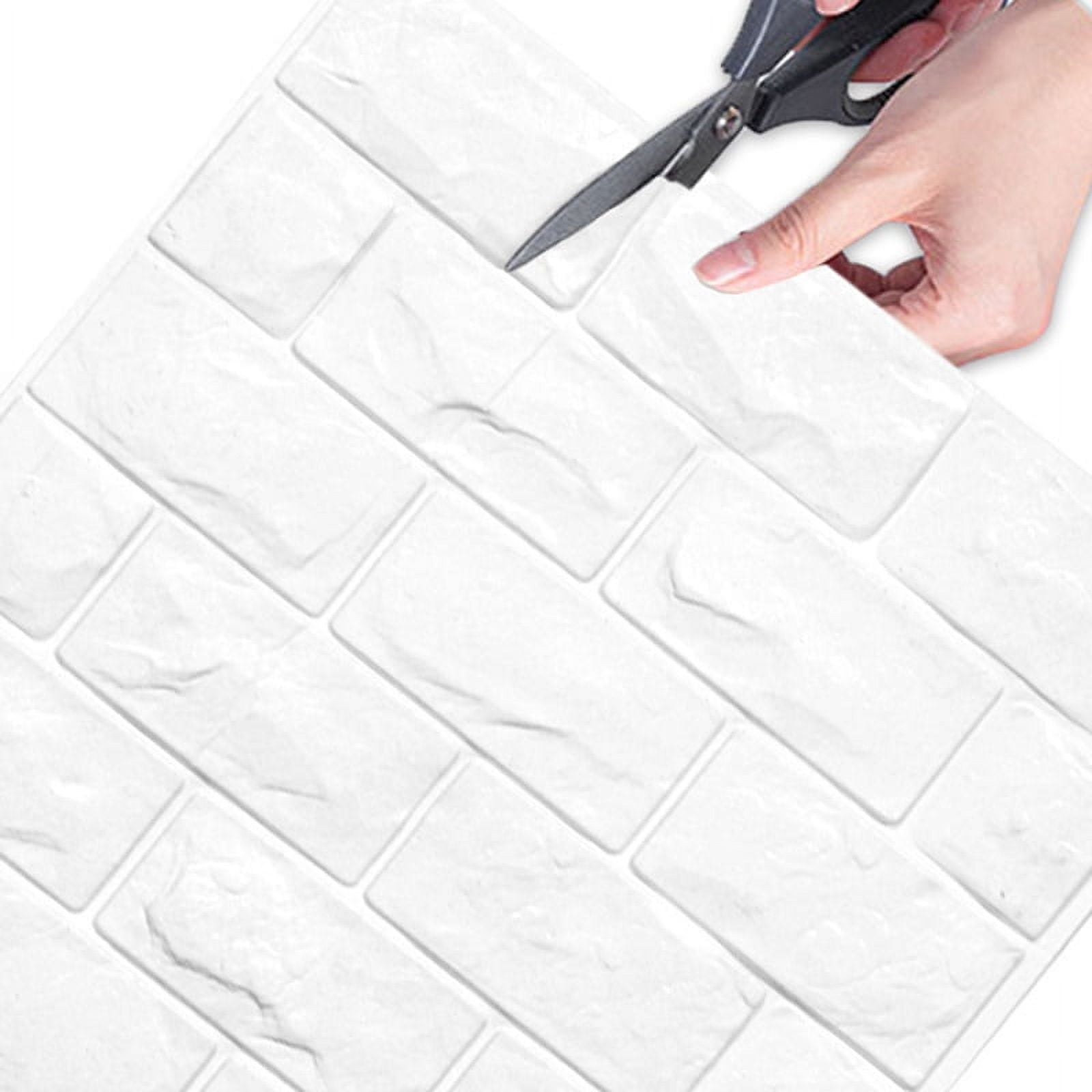 30 Pcs 3D Wall Panels Peel and Stick Foam Brick Wallpaper Self Adhesive Waterproof Covering for Decor