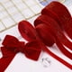 thumbnail image 1 of Adornos navideños, regalos navideños, cinta roja de terciopelo rojo oscuro de 16 mm, cinta decorativa para regalo, cinta fina de tela para bodas, bautizos y cumpleaños, regalos de San Valentín., 1 of 8