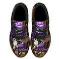 thumbnail image 2 of Boston Terrier Witch Switch Halloween Shoes Sneakers for Women Men Black Size 10, 2 of 7