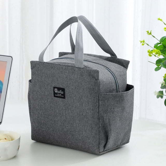 Oxford Cloth Bag Contenedor de alimentos a prueba de agua, con bolsillos de aismiento rmico capacidad s al Gris Soledad Bolso de almuerzo