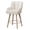 Beige-Fabric, variant on MultiHaven 26.2-Inch Bar Stools Set of 1,Swivel Counter Height Bar Stool with Plaid Back & Armrests,Solid Wood Legs PU Leather Kitchen Chairs for Bar,Cafe - Brown