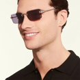 thumbnail image 4 of Gafas de sol JUDOO rectangulares sin montura para hombres y mujeres, 4 of 9