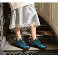 thumbnail image 6 of LUCKY STEP Womens Glitter Sneakers Sparkly Low Top Lace-Up Casual Shoes,Green Hologram, 6 of 9