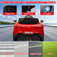thumbnail image 5 of 12V Ride on Car Toys, Licensed Mercedes Ride on Car with Remote Control, Powered Kids Electric Vehicle Car with 4 Wheels, Ride on Toys for Kids Toddlers Ages 3-5, Bluetooth, LED Lights, Red, 5 of 8