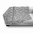 thumbnail image 3 of Geometric Soft Flannel Fleece Throw Blanket, Classical Repeating Pattern of Modern Diagonal Nested Squares, Cozy Plush for Indoor and Outdoor Use, 60" x 80", Dried Rose Slate Blue, by Ambesonne, 3 of 6