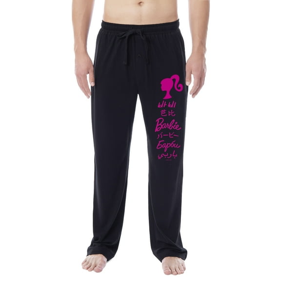 Barbie Mens' All Around The World Languages Title Sleep Pajama Pants