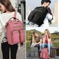 thumbnail image 3 of Laptop Backpack, 15 Inch Business Travel Backpack, Lightweight Backpack with Bottle Side Pockets, Backpack for Women & Men School College Students, Black, 3 of 7