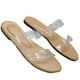 thumbnail image 1 of Amzcrzy Zapatos de mujer,Zapatos de mujer,Zapatillas de mujer, Sandalias planas de mujer, zapatos romanos de moda con diamantes de imitación transparentes, sandalias de playa para mujer Sandalias Muj, 1 of 4