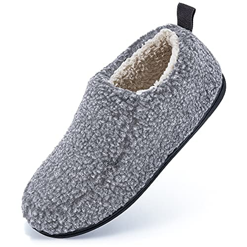 Mens Winter Luxury Slip On Black House Comfort Mule Slipper Shoes Sizes UK 6-11 
