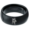 thumbnail image 2 of Tungsten Ram Rams Sheep Goat Band Ring 8mm Men Women Comfort Fit Black Dome Polished, 2 of 4