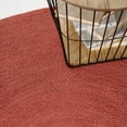 thumbnail image 4 of JONATHAN Y ANSA 4' Round Area Rug, Zara Braided Coastal Cottage Jute - Red, RNF116A-4R, 4 of 6