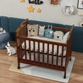 thumbnail image 5 of Fizzy Baby Mini Crib, Small Crib with 3-Position Mattress Board, Espresso, 5 of 5