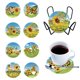 thumbnail image 1 of Posavasos Con Diamantes Adorno Artesanal Btafrte 8 para Tazas Girasoles, 1 of 8