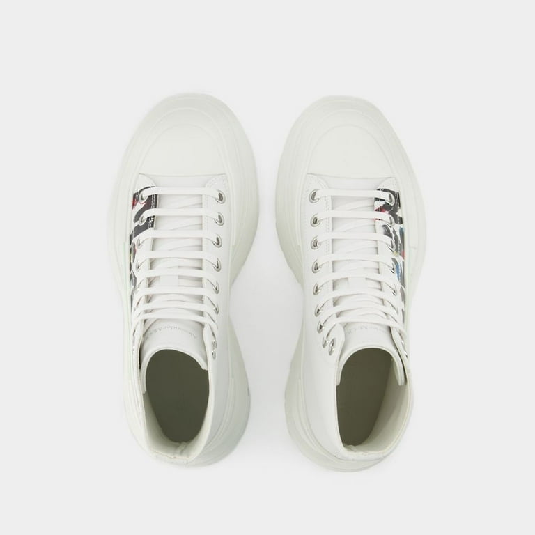 Alexander Mcqueen Tread Slick Sneakers - White/Logo Multi