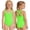 Green, variant on SHenli Girls Swimsuit One Piece Size 10 Tummy Control Tankini Set Quick Dry Cute Floral Print Bathing Suit Swimwear with Cover Up Beach Skirt Stretch Strap