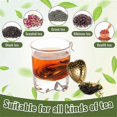 thumbnail image 3 of 30-Pack Heart-Shaped Tea Infusers, Stainless Steel Mesh Filters with Extended Handles for Loose Leaf Tea Brewing, 3 of 5