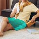 thumbnail image 5 of Fotbe Turquoise Light Blue Pantalones Cortos de Pijama para Hombre, Ropa de Dormir, Pantalones de Pijama Cortos para Hombre-Large, 5 of 6