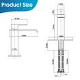 thumbnail image 4 of Kede Brushed Nickel Waterfall Bathroom Faucet Lavatory Single Handle 1 or 3 Hole Bathroom Sink Faucet Washbasin Faucet with Deck and Pop-up Drain(Set of 2), 4 of 5
