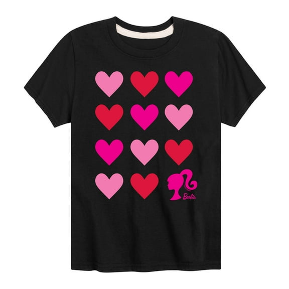 Barbie - Barbie Heart Grid - Toddler And Youth Short Sleeve Graphic T-Shirt