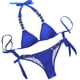 thumbnail image 1 of Trajes de Baño de Bikini de Mujer de Color Sólido Sexy de Moda Dividido con Pantalones, Nylon de Corte Alto para la Piscina de Playa Y las Vacaciones de Verano, 1 of 9