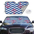 thumbnail image 2 of Fotbe Nautical Anchors Car Windshield Sunshade | Sun Visor Protector Front Window Shade, Keeps Out UV Rays, Keeps Your Vehicle Cool-Small, 2 of 7
