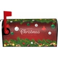 thumbnail image 3 of Merry Christmas Mailbox Cover Standard Size Red Christmas Tree Magnetic Mailbox Covers Winter Holiday Large Post Letter Box Covers Garden Yard Home Decor for Outside 21" x18", 3 of 6