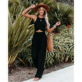 thumbnail image 3 of SMZ Women's Casual Loose Wide Leg Pants Cozy Comfy High Waisted Pants Athletic Yoga Lounge Elastic Waist Pants with Pockets, 3 of 5