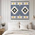 thumbnail image 4 of Grey Geometric Wall Art Painting on Canvas, Boho Southwest Abstract Plaid Canvas Art Home Prints Wall Art Framed Modern Artwork for Living Room Bedroom Wall Decor 16x16in, 4 of 9