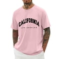 thumbnail image 2 of California Los Angeles Graphic Tees for Men 2026 Summer Casual Short Raglan Sleeve Crewneck T Shirts West Coast Streetwear, 2 of 5