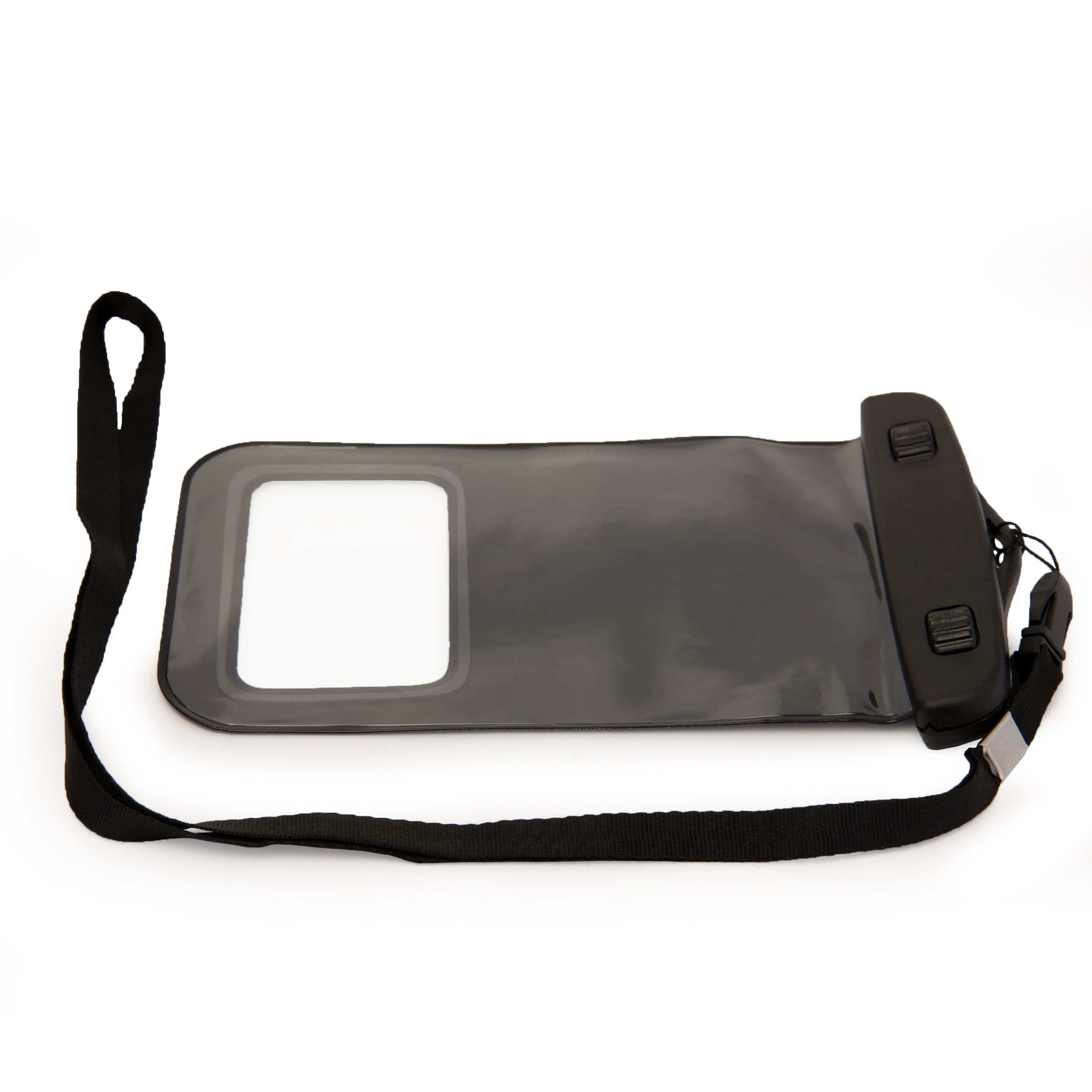 (2 Pack) Universal Waterproof Interlocking Seal Carrying Case for iPhone Xs Max / Xr / 8 Plus, Galaxy S10+ / S9+ / S8+, and Pixel 3 XL / 2 XL With Adjustable Lanyard (Black)