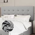 thumbnail image 3 of Senfot Full Size Bed Frame with 4 Storage Drawers and Headboard, Linen Upholstered Platform Bed Frame with Wooden Slats Support, No Box Spring Needed,Button Tufted Design, Light Grey, 3 of 6