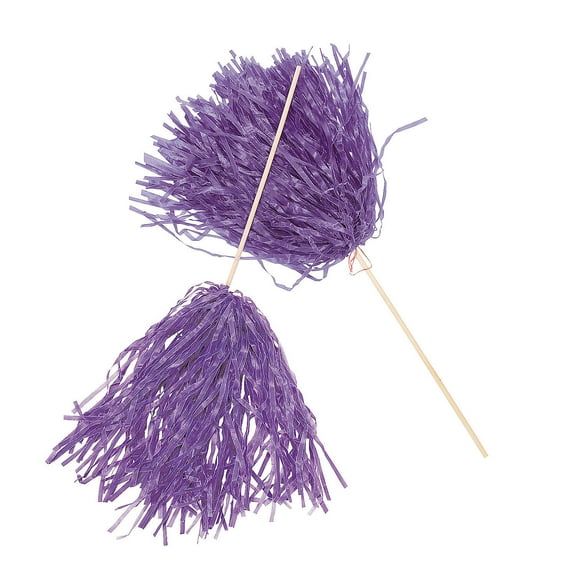 Fun Express - Purple Spirit Pom Pom (24pcs) - Toys - Active Play - Pom - Poms - 24 Pieces