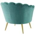 thumbnail image 3 of Modway Admire Scalloped Edge Performance Velvet Accent Armchair in Teal, 3 of 6