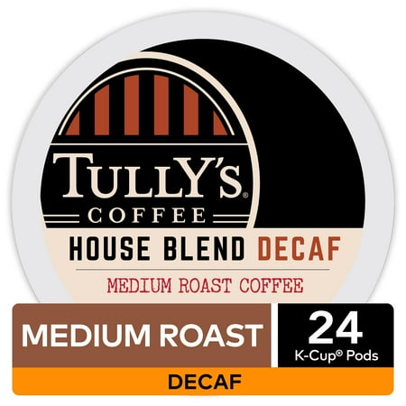 Tully S Coffee Decaf House Blend K Cup Pods Medium Roast 24
