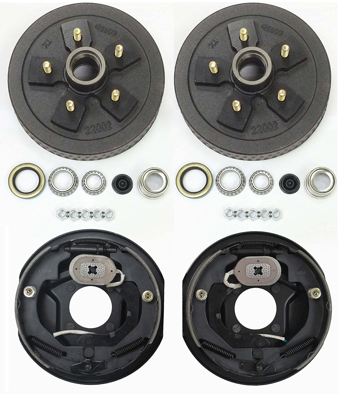 Trailer 5 on 5" B.C. Hub Drum Kits with 10"x21/4" Electric Brakes for