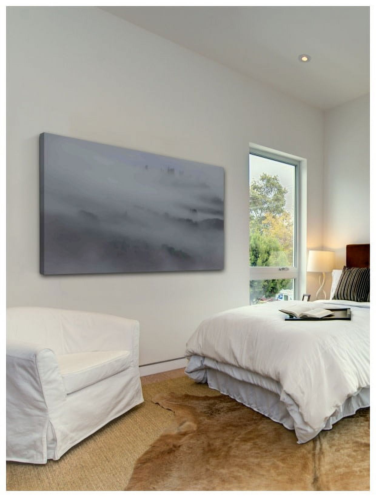 MARMONT HILL  - Handmade Peeking Through the Mist Painting Print on Canvas 45 x 22.5