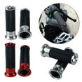 thumbnail image 2 of Motorcycles Hand Grips Non-Slip Handgrips Handlebar Grips Black/Red Aluminum Rubber, 1 Pair, 2 of 8