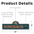 thumbnail image 2 of Dinosaur Plastic Street Sign - 6 Inch X 18 Inch Gift Prehistoric Animal Fossil Jurassic T-Rex Kid Decor Science Fun Museum Roar, 2 of 4