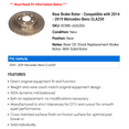 thumbnail image 2 of Rear Brake Rotor - Compatible with 2014 - 2019 Mercedes-Benz CLA250 2015 2016 2017 2018, 2 of 2