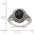 thumbnail image 4 of 925 Sterling Silver With Real 14kt Black Onyx Ring Size: 8; for Adults and Teens; for Women and Men, 4 of 6