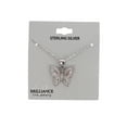 thumbnail image 6 of Brilliance Fine Jewelry Sterling Silver Crystal Butterfly Pendant Necklace, 18", All Ages, 6 of 7