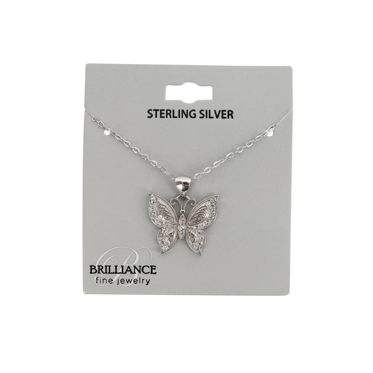 Butterfly Crystal Pendant Kids Jewelry FREE SHIPPING