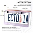 thumbnail image 5 of Coolnut Purple Marble License Plate Frames 2pcs, Aluminum Universal Car License Plate Holder with Elliptical Hole for US Vehicles, 12"x 6", 5 of 7