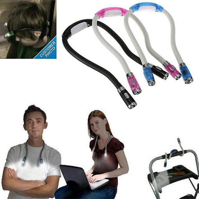 Luz de cuello - Luz de lectura de cuello redondo para tejer, manualidades - Lámpara flexible colgante y flexible Lectura nocturna