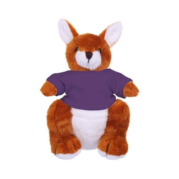 Plushland 8 Inch Floppy Kangaroo with Tee Plush Stuffed Animal Personalized Gift - Custom Text on Shirt - Great Present for Mothers Day, Valentine Day, Graduation Day, Birthday