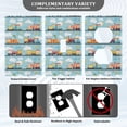 thumbnail image 3 of Yayeee Toggle Light Switch Wall Plate 1-Gang 4.5"x2.7" Home Decorative Outlet Cover, Cartoon Train Pattern, 3 of 7