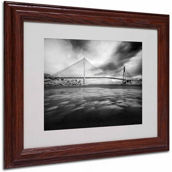 Matted art under acrylic in a wood frame